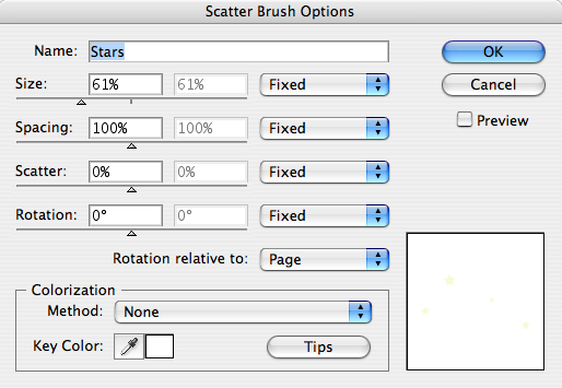 Brush options